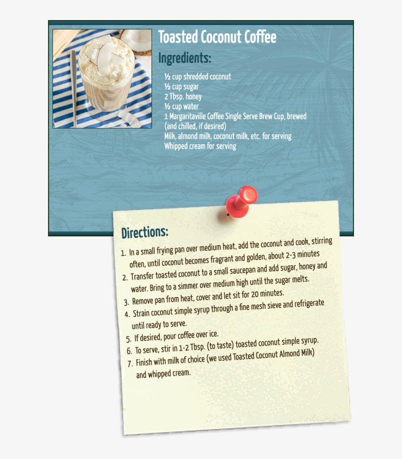 Toasted Coconut Coffee - Food, transparent png download