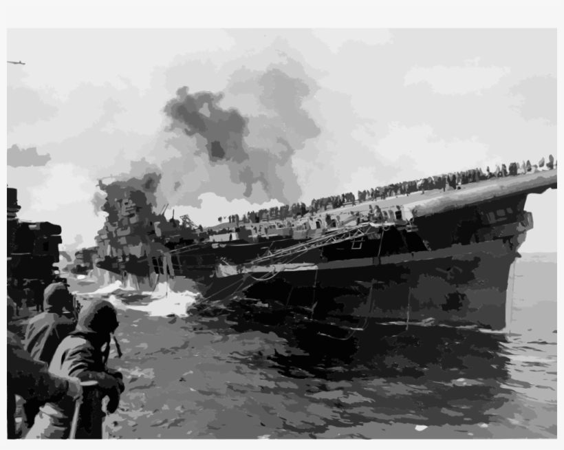 Uss Franklin Second World War United States Navy Aircraft - Ben Franklin Aircraft Carrier, transparent png download