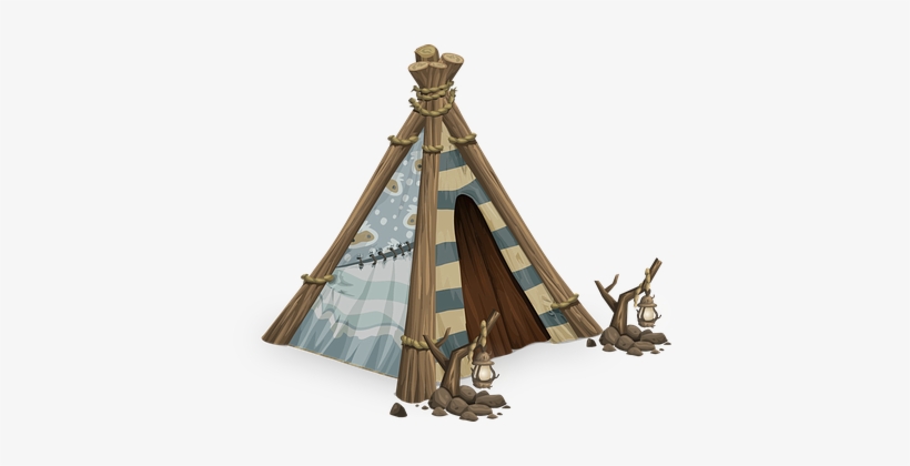 Tipi Tent Tepee Teepee Indian Native Abori - Tipi Png, transparent png download