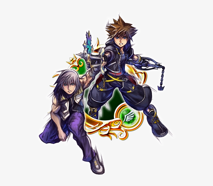 [ Img] - Illustrated Sora And Riku, transparent png download