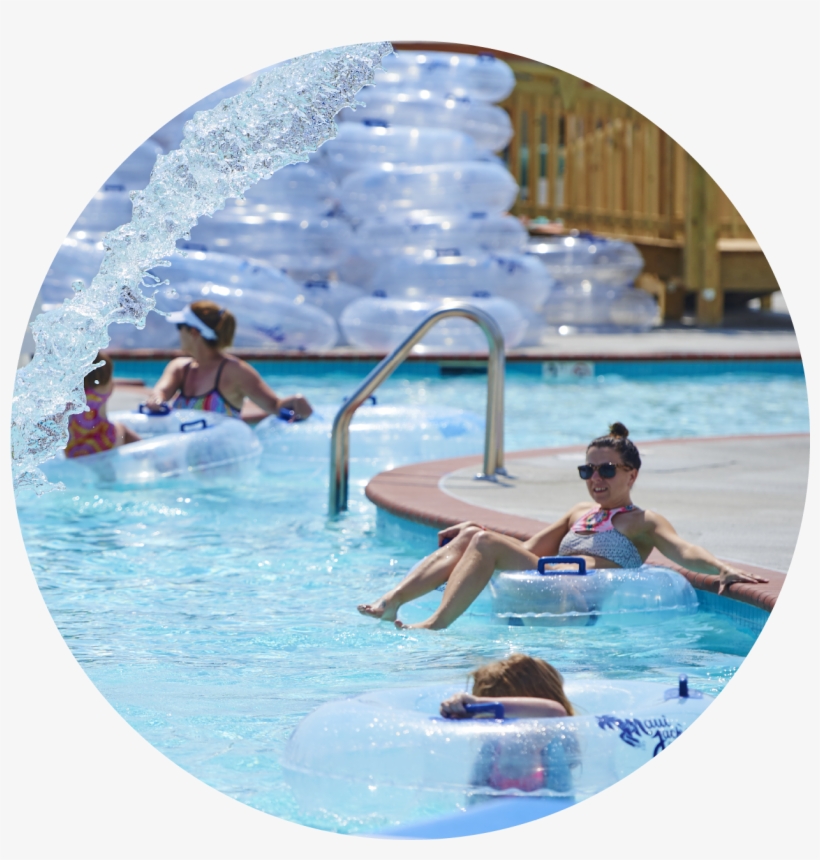 People On Floats At The Lazy River At Maui Jack's Waterpark - Park, transparent png download