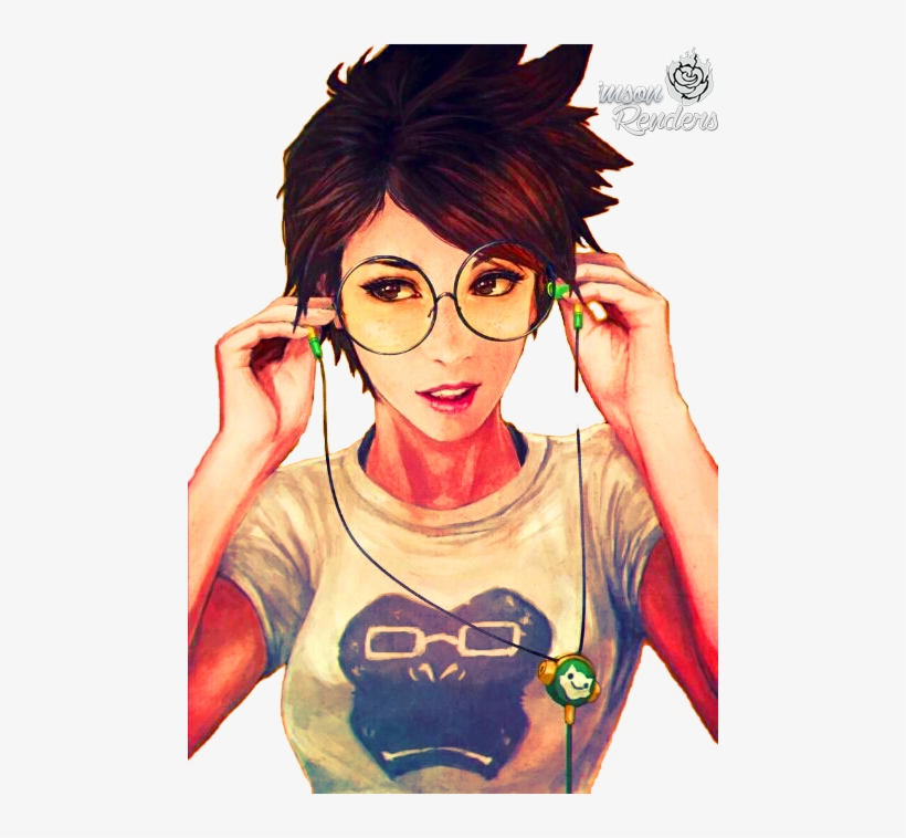 Casual Tracer By Crimsonrenders - Tracer Portrait Fan Art, transparent png download