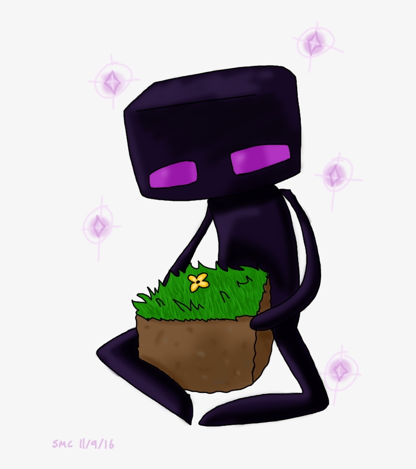 Enderman Drawing Happy - Illustration, transparent png download