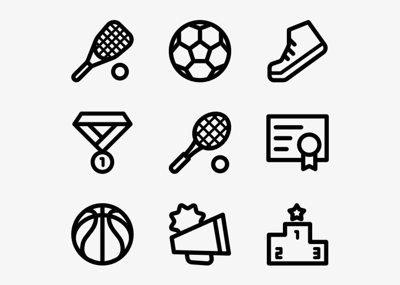 School Athletic Collection - Graphic Design Vector Icons, transparent png download