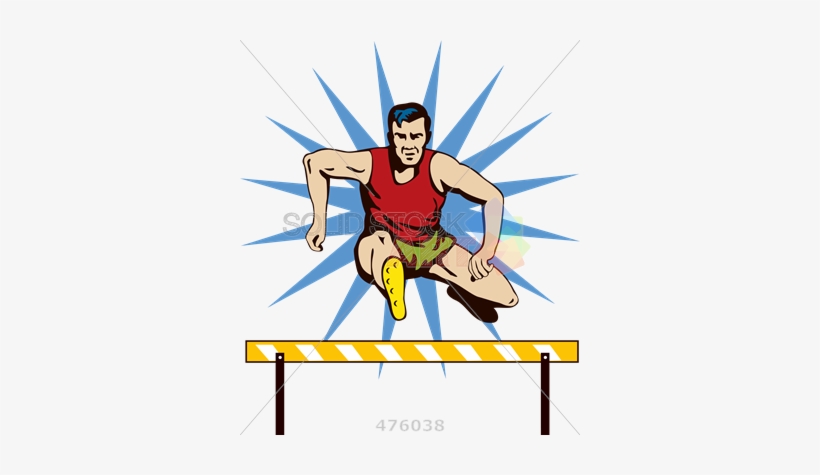 Athlete Vector Art - Бег С Препятствием Клипарт, transparent png download