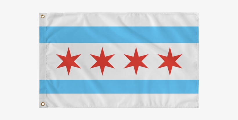 30 X 60 Inch Chicago Flag - Chicago Flag, transparent png download