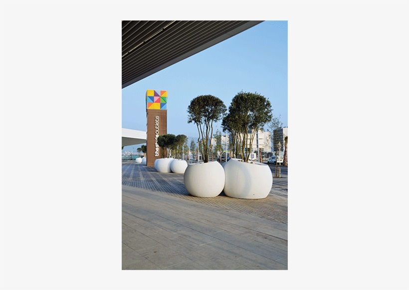 Jardinera Esfera De Hormigón Blanco De Emiliana Design - Filling Station, transparent png download