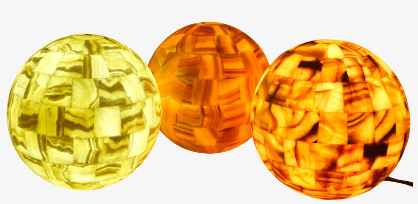Lámpara Con Forma De Esfera Tallada En Piedra Natural - Amber, transparent png download