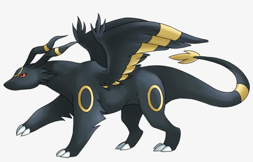 Dragon Umbreon By Shirothewhitewolf On Deviantart Image - Umbreon As A Dragon, transparent png download