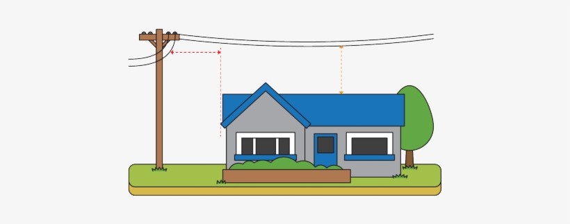 Nwl0003 Homes Close To Powerlines V2 - House With Power Lines, transparent png download