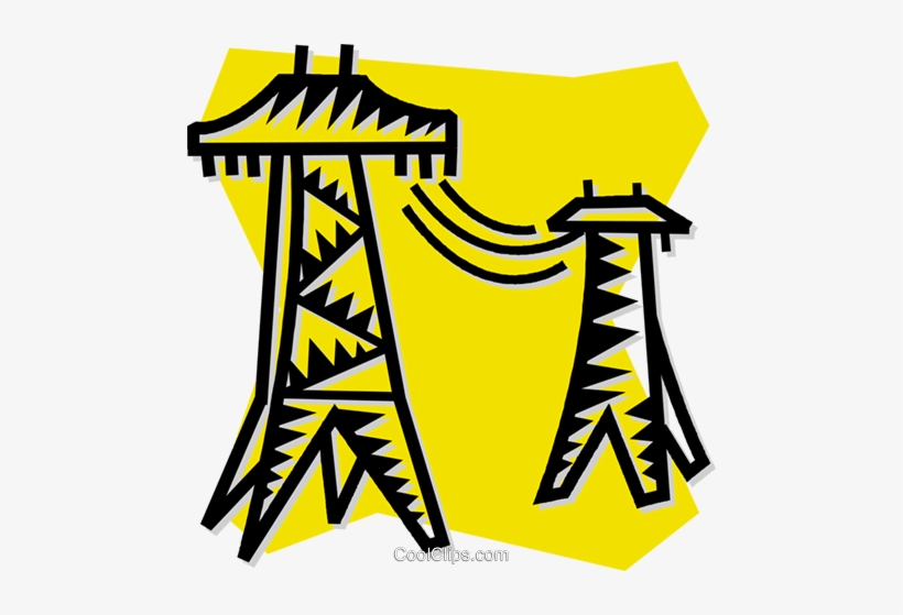 Power Lines Royalty Free Vector Clip Art Illustration - Clip Art, transparent png download