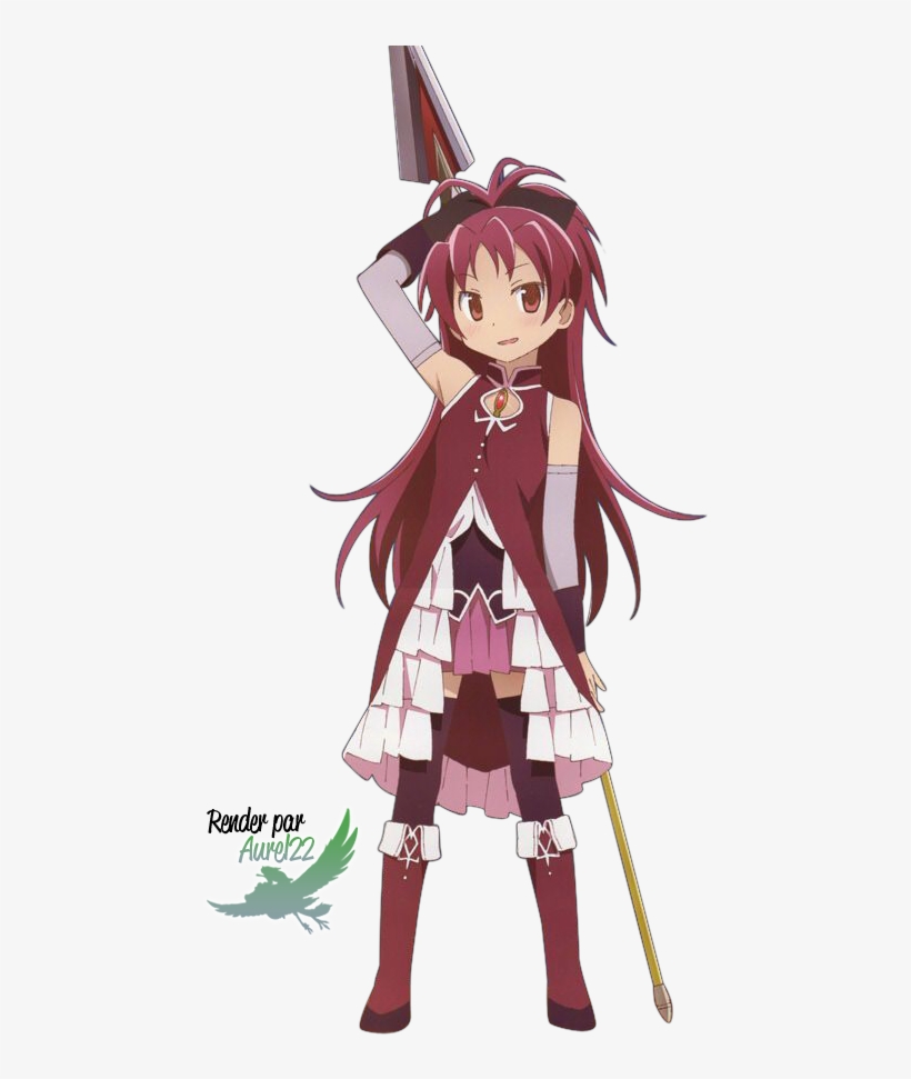 Puella Magi Madoka Magica Sakura 1 Render By Anouet-d5sk4h0 - Sakura Madoka Magica, transparent png download