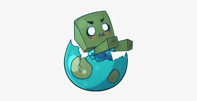 Zombie - Minecraft Mobs Cartoon Png, transparent png download