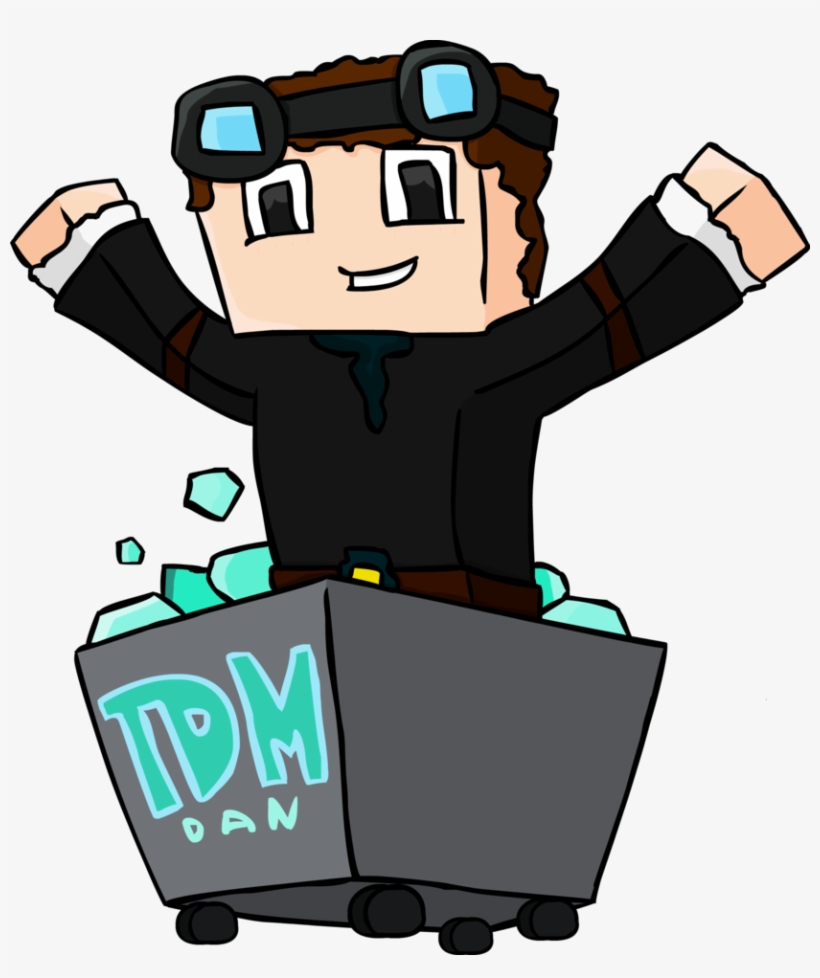 Person Riding On The Diamond Minecart Railway - Diamond Minecart Fan Art, transparent png download