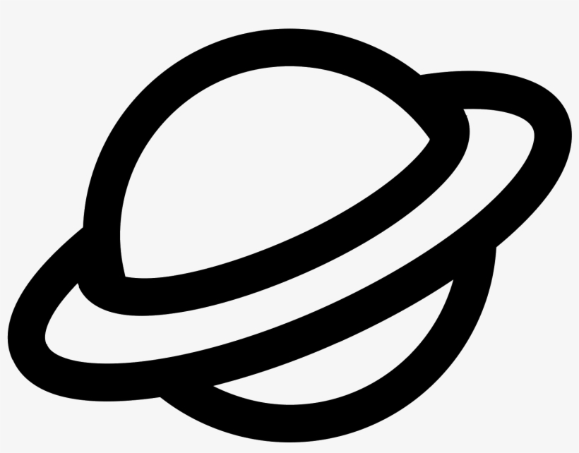 There Is A Circle With A Fatten Ring Around Its Middle - Planet Icon, transparent png download