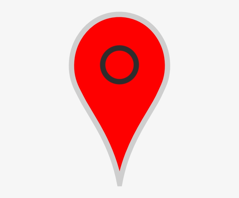 Google Map Pointer Red Clip Art At Clker - Emblem, transparent png download