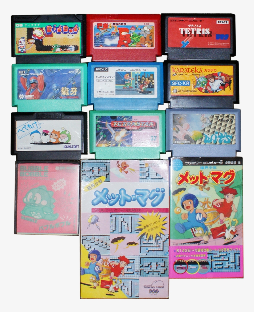 The Games Are Dig Dug, Ninja-kun - Dig Dug Complete In Box Cib (nintendo Famicom Fc, 1985), transparent png download