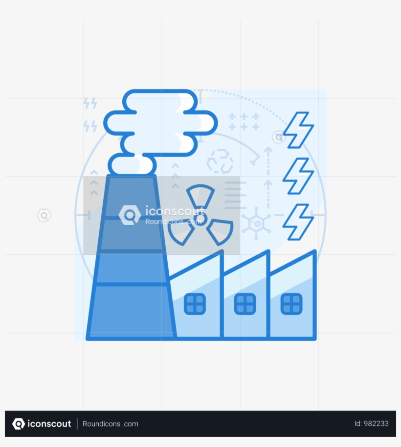 Nuclear Power Plant Illustration - Illustration, transparent png download