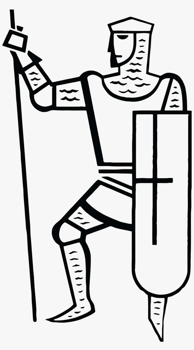 Clipart Shield Black And White - Black And White Knight Png, transparent png download