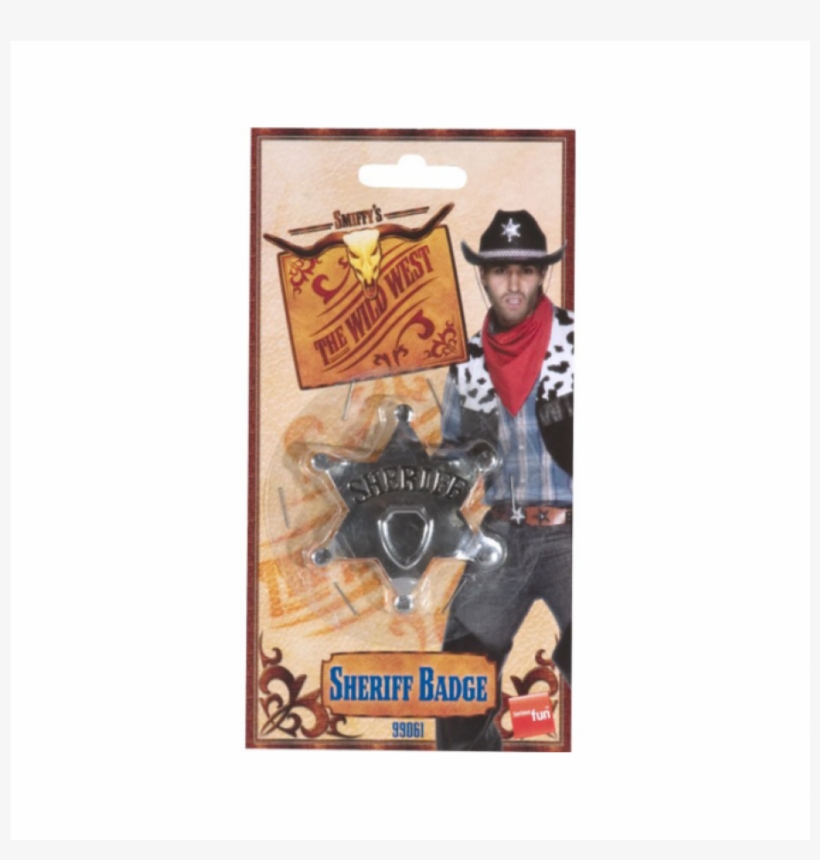Cowboy Sheriff Star Wild West Accessory Pin On Badge - Sheriff Star Badge Silver Metal 65mm Smiffys, transparent png download