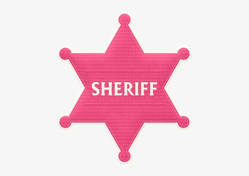 Png Transparent Stock Dark Pink Cowgirl Pinterest Badges - Pink Sheriff Badge Clipart, transparent png download