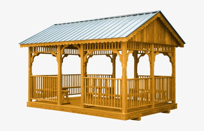 10'x14' Deluxe Wood Gazebo - Gazebo, transparent png download
