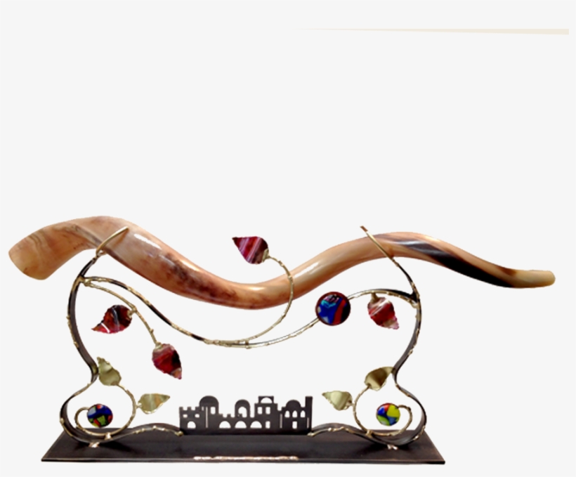 Large Jerusalem Shofar Holder - Gary Rosenthal Collection Sun Over Jerusalem Menorah, transparent png download