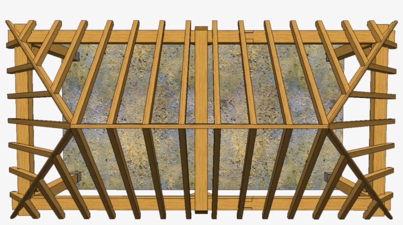 Oak Gazebo Roof Layout - Plank, transparent png download