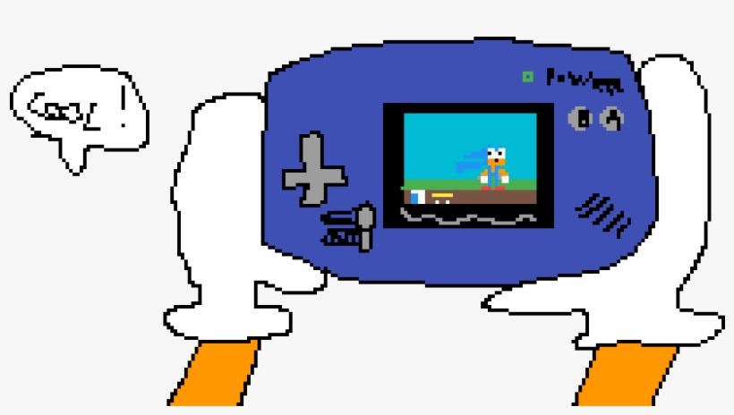 Sonic Playing His Game On Gameboy Advance - Game Boy Advance, transparent png download