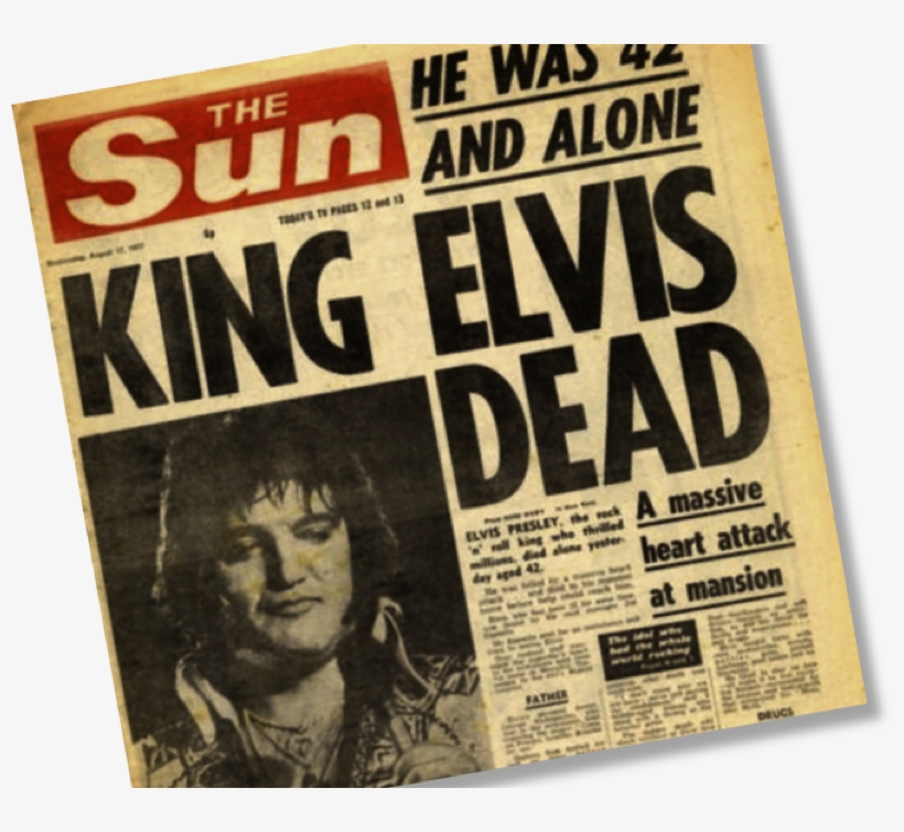 The Night That Elvis Presley Died - Sun King Elvis Dead, transparent png download