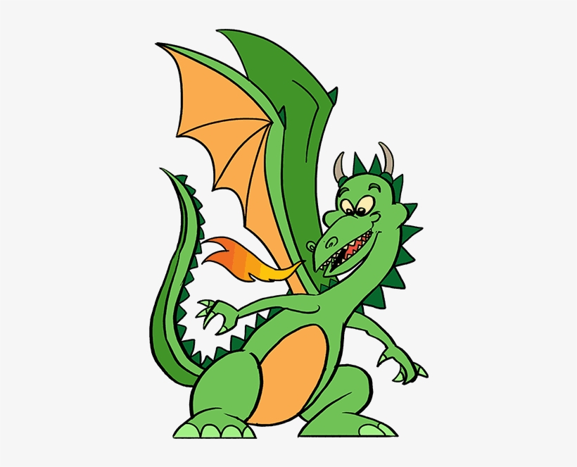 Dragon Head Silhoette - Cartoon Dragon, transparent png download