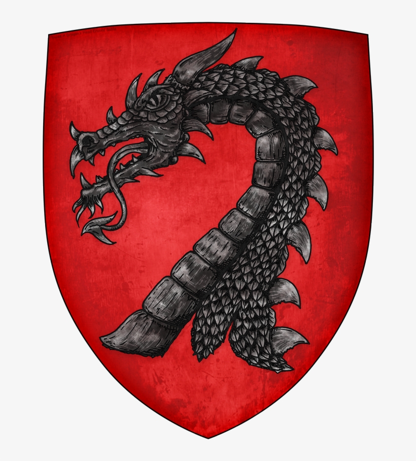 View Full Size - Gules A Dragons Head Erased Sable Throw Blanket, transparent png download