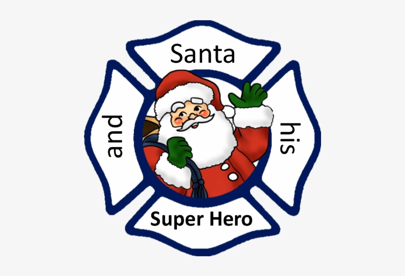 Santa And His Superhero Logo - Fire Department Maltese Cross Png, transparent png download
