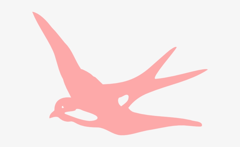 Pinkswallow Art At Clker Com Vector Online - Pink Swallow, transparent png download