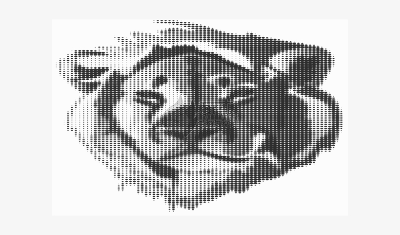B/w Lion Graphics Art Halftone - Illustration, transparent png download