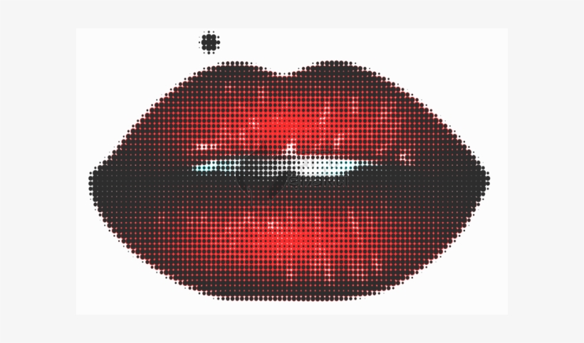 Beautiful Lips Mole Halftone Graphics Art - Iguazu Falls, transparent png download