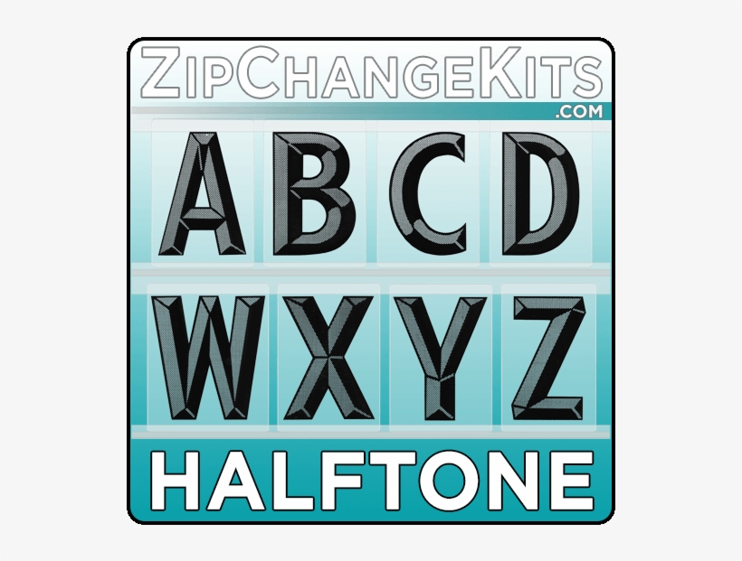 Picture Of Zip Halftone 10" Letters Only - Number, transparent png download