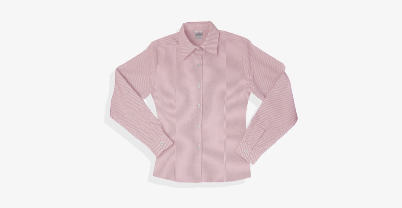 Women's Long Sleeve Silhouette Oxford Stripes Shirt - Camisa Mil Rayas Yazbek, transparent png download