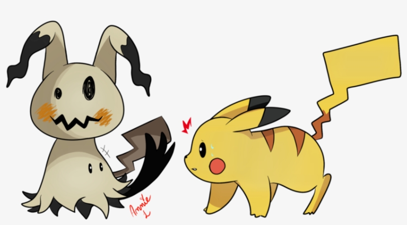 Meets Mimikyu By Sugarlemondrops - Mimikyu Meets Pikachu, transparent png download