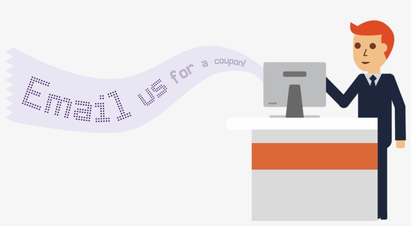 Cash Register With An Email Request On It - Email, transparent png download