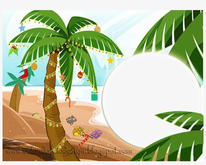 Tropical Png Download - Moldura Ramo Tropical Png, transparent png download