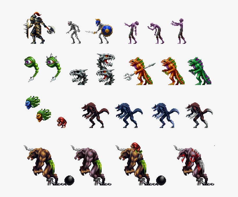 A Bunch Of Tiny Little Monsters From Castlevania, Recreated - Castlevania, transparent png download