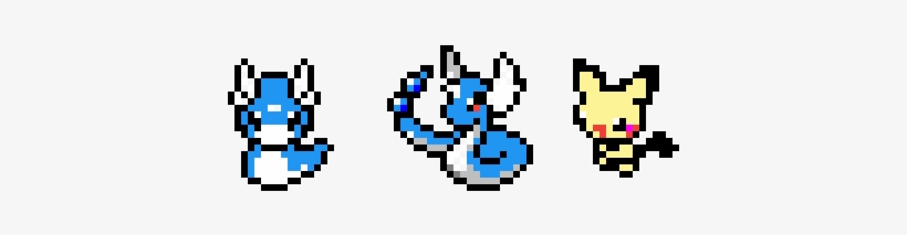 Dratini, Dragonair, And Pichu - Cartoon, transparent png download