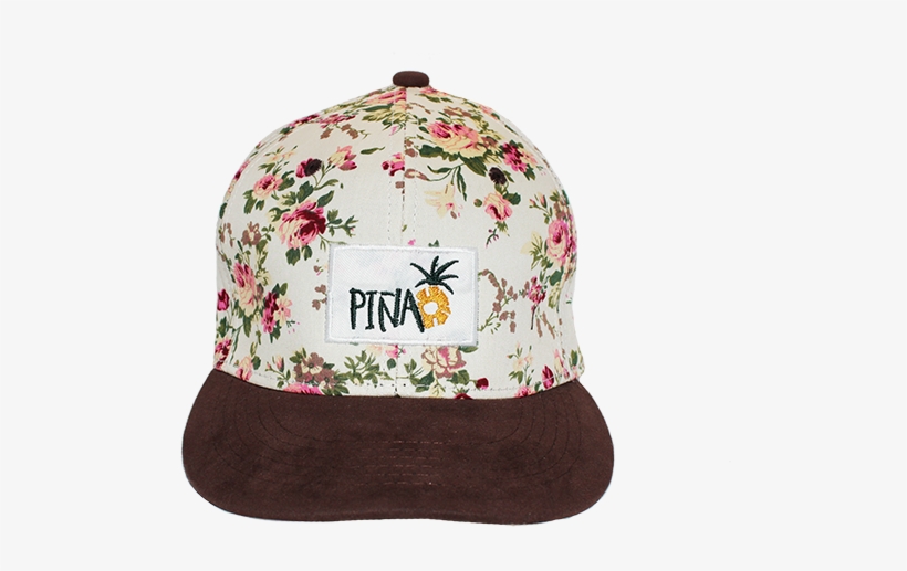 Gorra Snapback Flores Marron - Baseball Cap, transparent png download