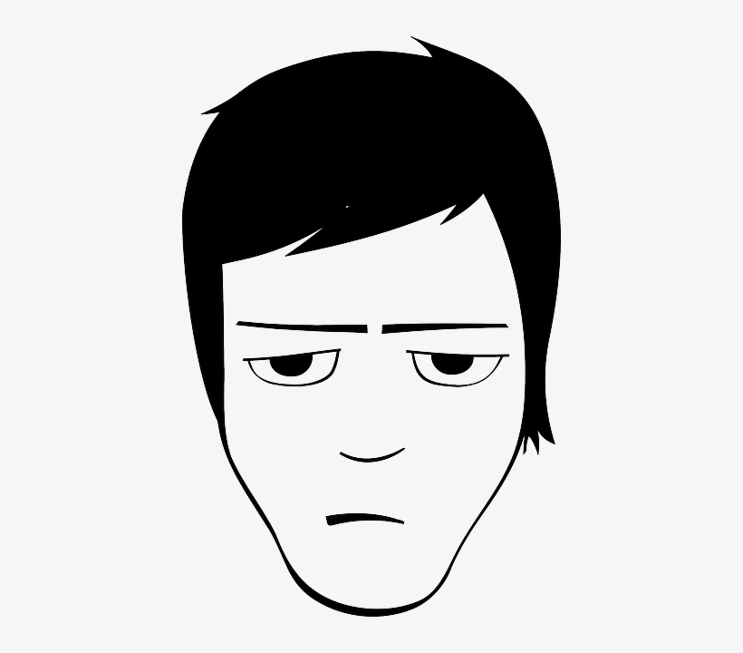 Bored Cartoon Face, transparent png download