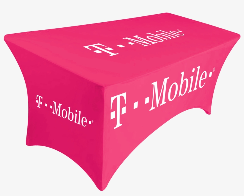 Pink T-mobile Table Cover For Promo Marketing 6ft Table - T-mobile Pink Stretch Tablecloth, transparent png download