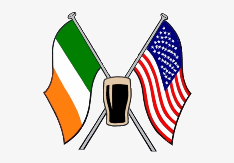 American Flag And Irish Cut Guinness Image - Irish American, transparent png download