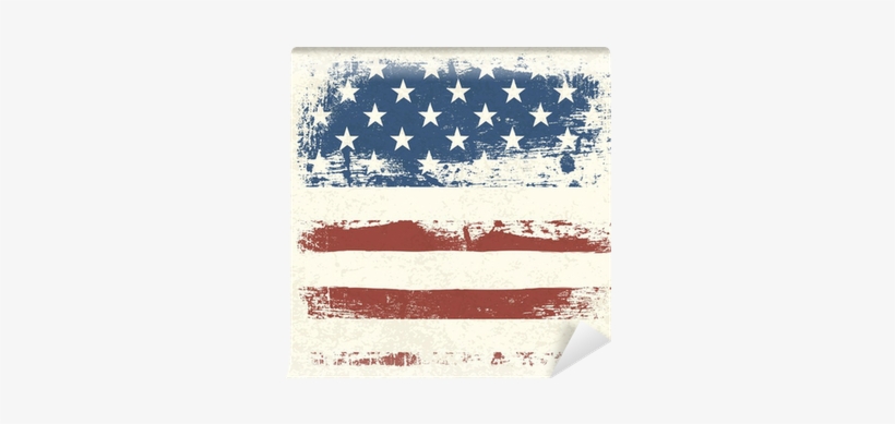 American Flag Vintage Textured Background - 4th Of July Watermark, transparent png download