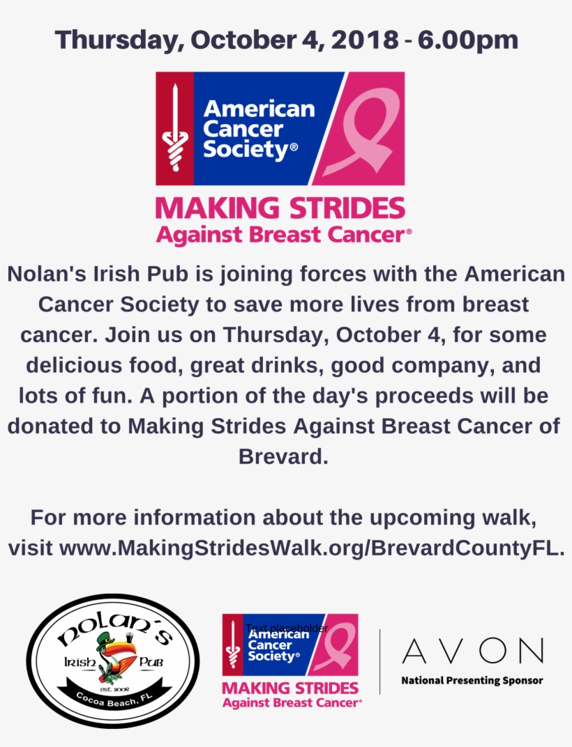 Making Strides Against Breast Cancer Fundraiser - American Cancer Society, transparent png download