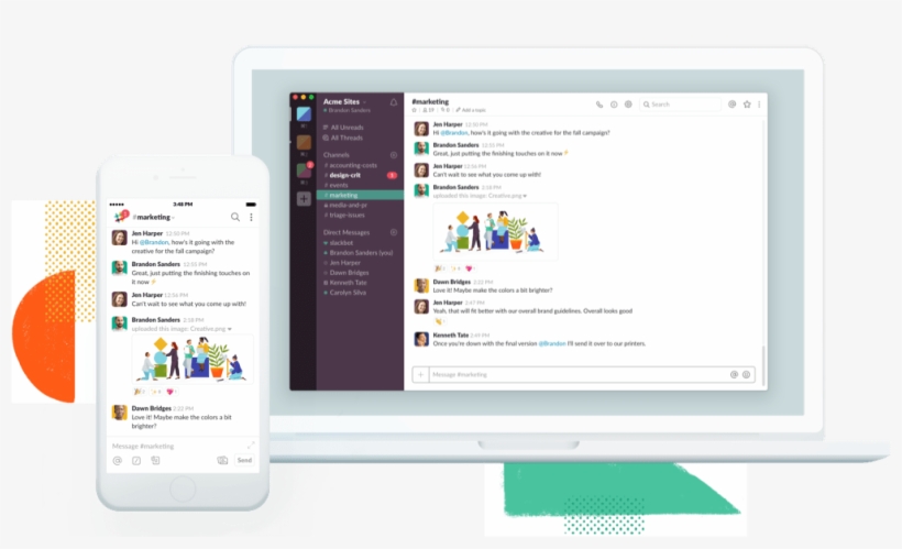 Slack Workspaces Are Available On Your Laptop And Phone - Slack Communication, transparent png download